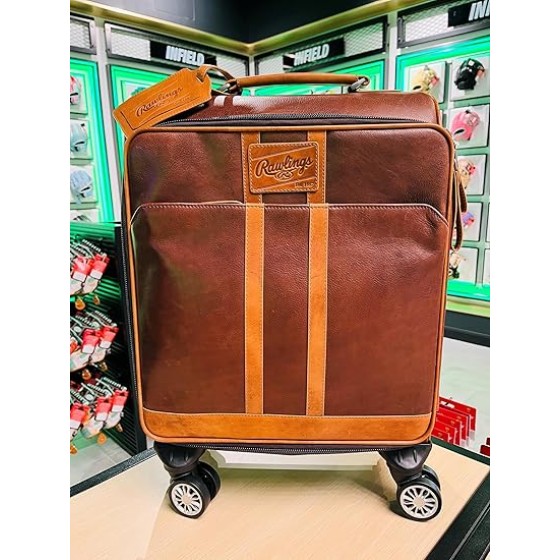 Rawlings | Wheeled Luggage Leather Travel Bag Collection | Carry-On Suitcase/Duffle Options | Telescoping Handle | Multiple Styles & Colors