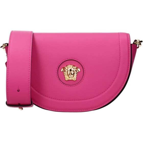 Versace Women's Fuschia Leather Crossbody Bag