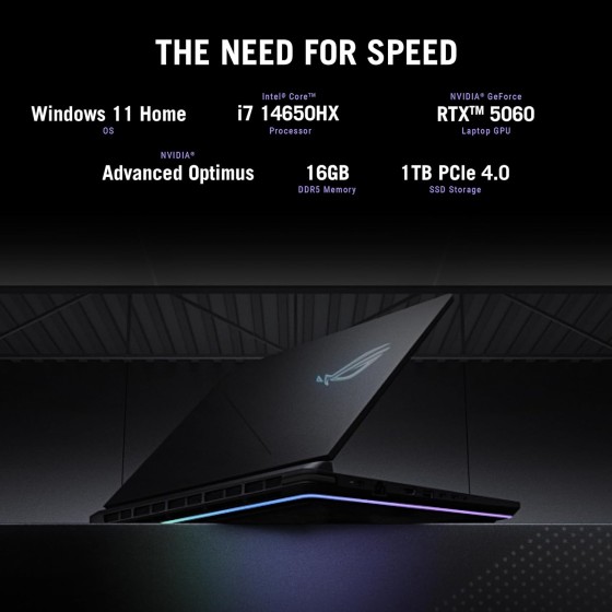 ASUS ROG Strix G16 (2025) Gaming Laptop, 16” FHD+ 16:10 165Hz/3ms Display, NVIDIA® GeForce RTX™ 5060 Laptop GPU, Intel® Core™ i7 Processor 14650HX, 16GB...