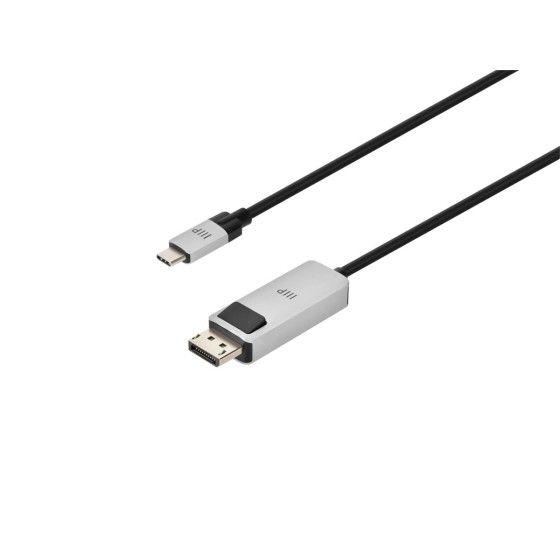 Monoprice USB-C to DisplayPort 1.4 Active Cable - 8K60 4K120 Retimer IC HDR Locking Connector 10ft Black