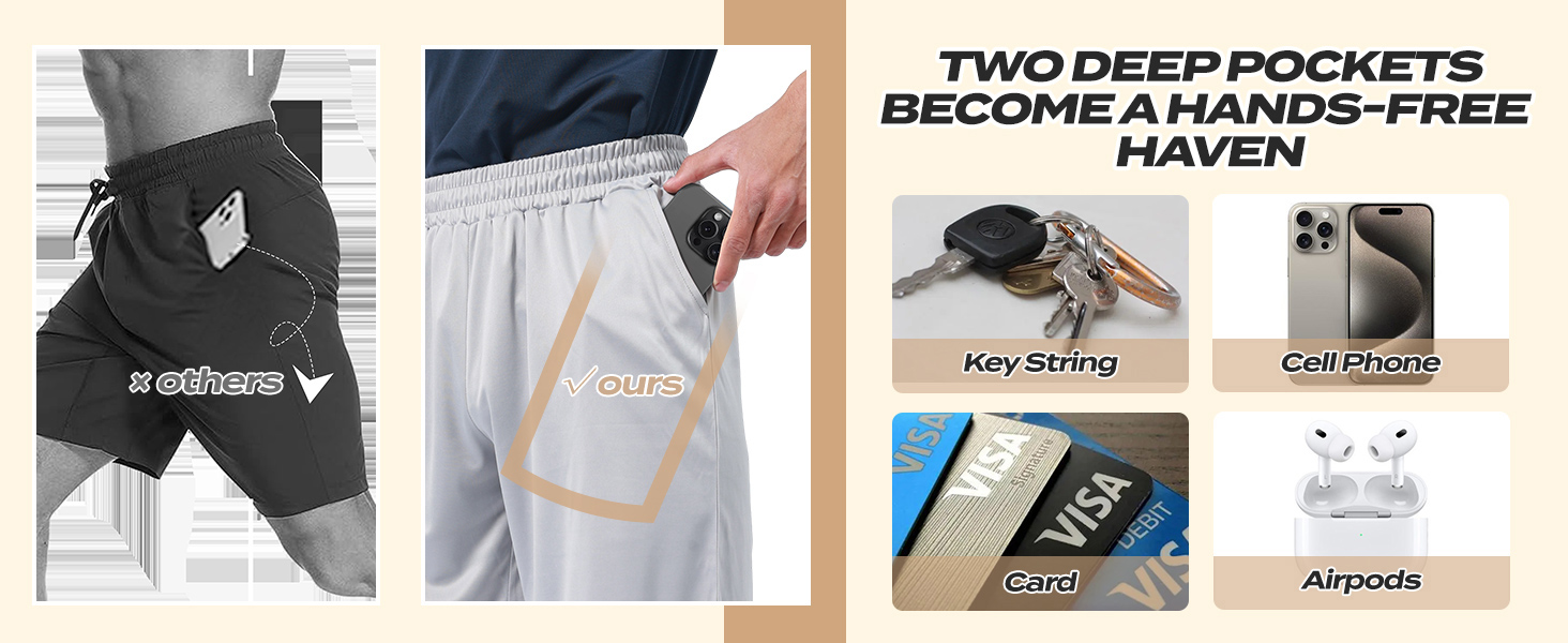 BOOJO 5 Pack Athletic Gym Mens Shorts - Workout Black Quick Dry Basketball Shorts