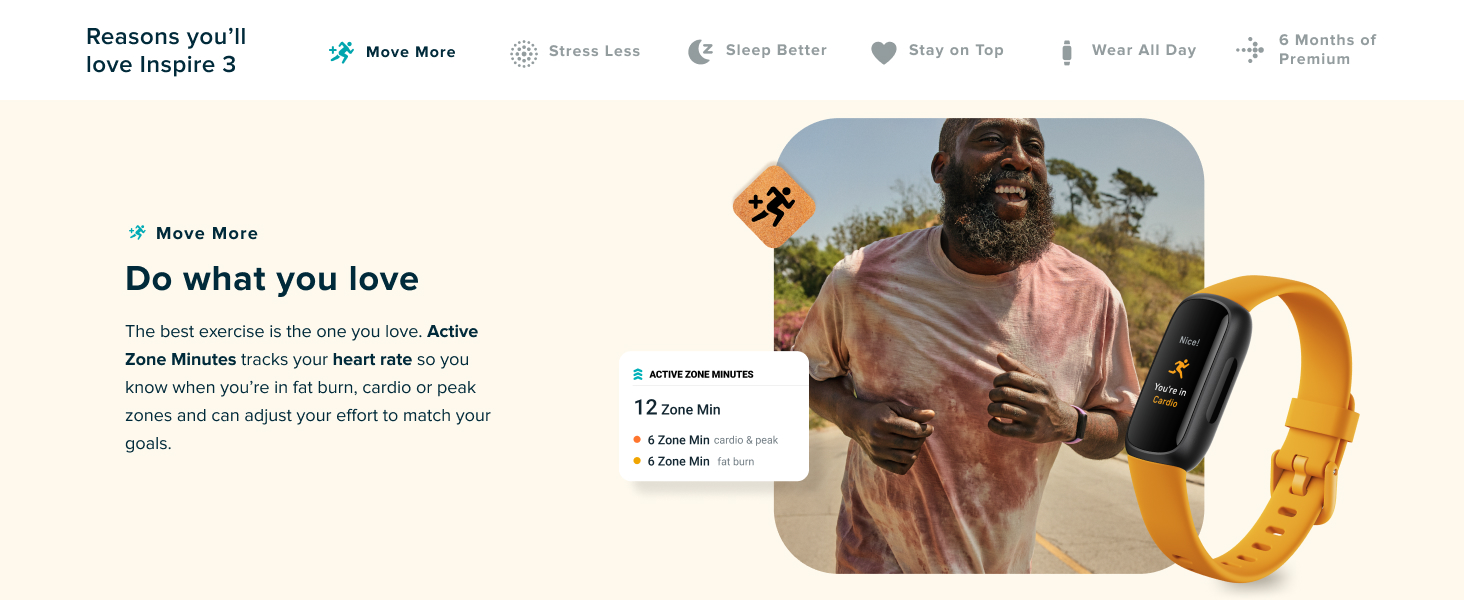 Fitbit Inspire 3 Health and Fitness Tracker with Stress Management, Workout Intensity, Sleep Tracking
