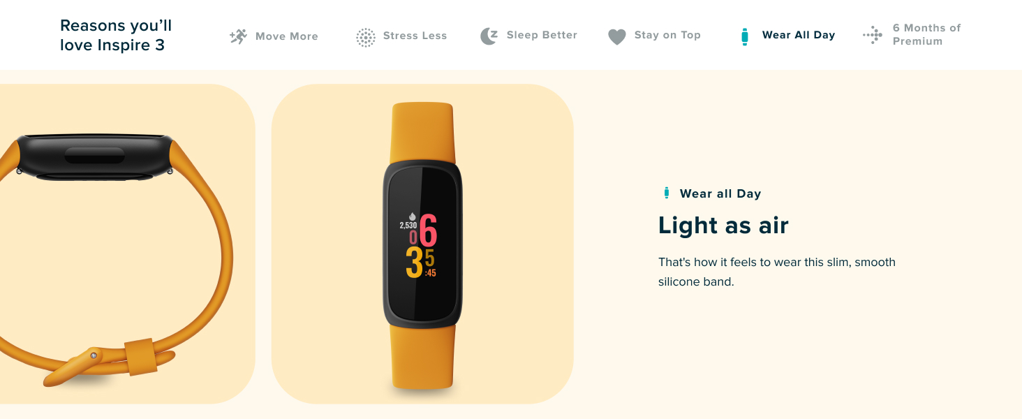 Fitbit Inspire 3 Health and Fitness Tracker with Stress Management, Workout Intensity, Sleep Tracking