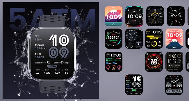 Amazfit Bip 6 Smart Watch 46mm, 14 Day Battery, 1.97 AMOLED Display, GPS and Free Maps, Bluetooth Call and Text, Health Fitness and Sleep Tracker, 140+ Workout Modes