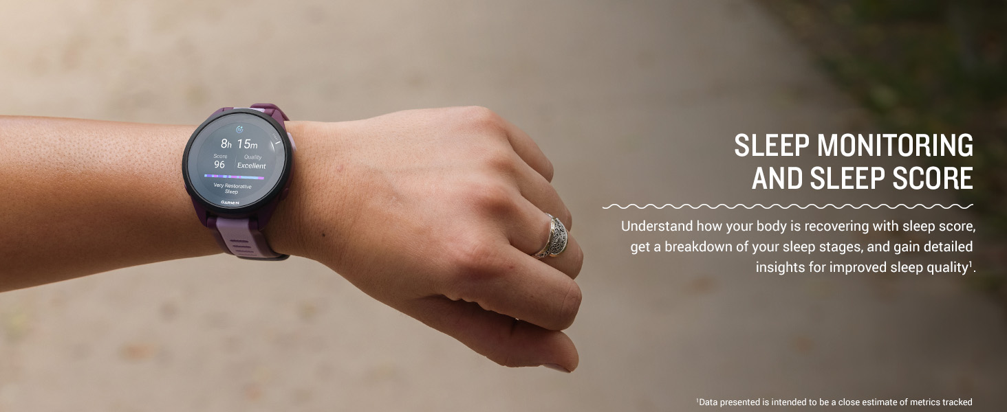 Garmin Forerunner 165 Running Smartwatch, Colorful AMOLED Display, Training Metrics and Recovery Insights