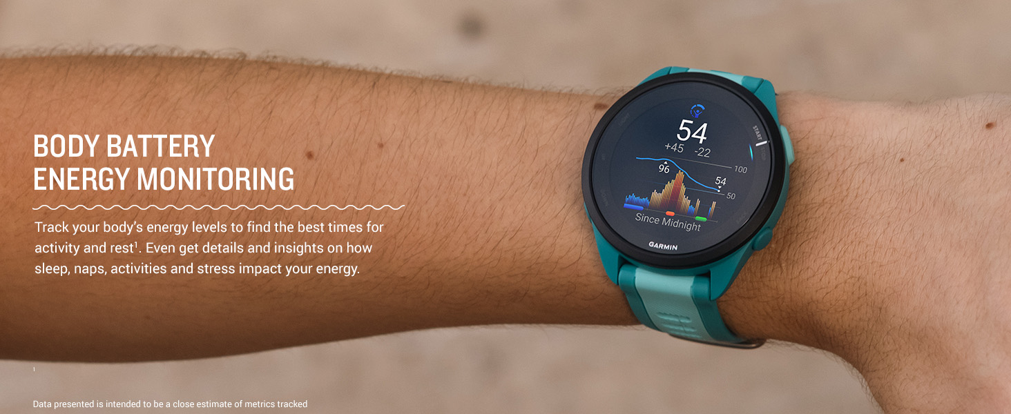Garmin Forerunner 165 Running Smartwatch, Colorful AMOLED Display, Training Metrics and Recovery Insights