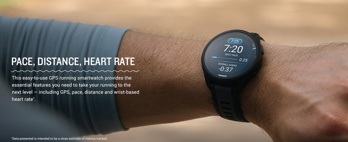 Garmin Forerunner 165 Running Smartwatch, Colorful AMOLED Display, Training Metrics and Recovery Insights