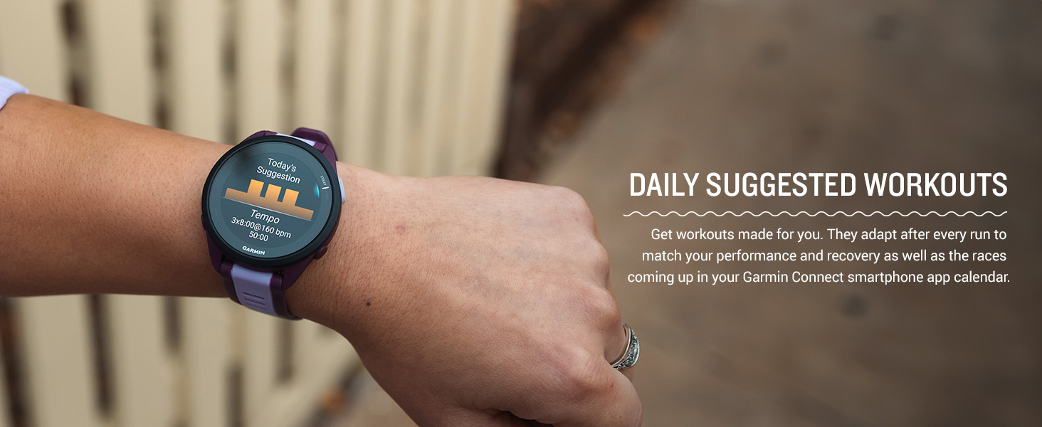 Garmin Forerunner 165 Running Smartwatch, Colorful AMOLED Display, Training Metrics and Recovery Insights