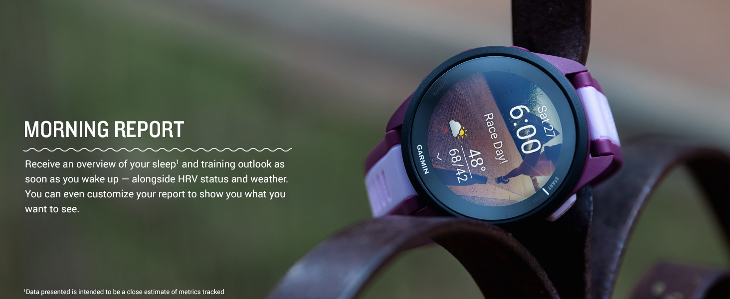 Garmin Forerunner 165 Running Smartwatch, Colorful AMOLED Display, Training Metrics and Recovery Insights