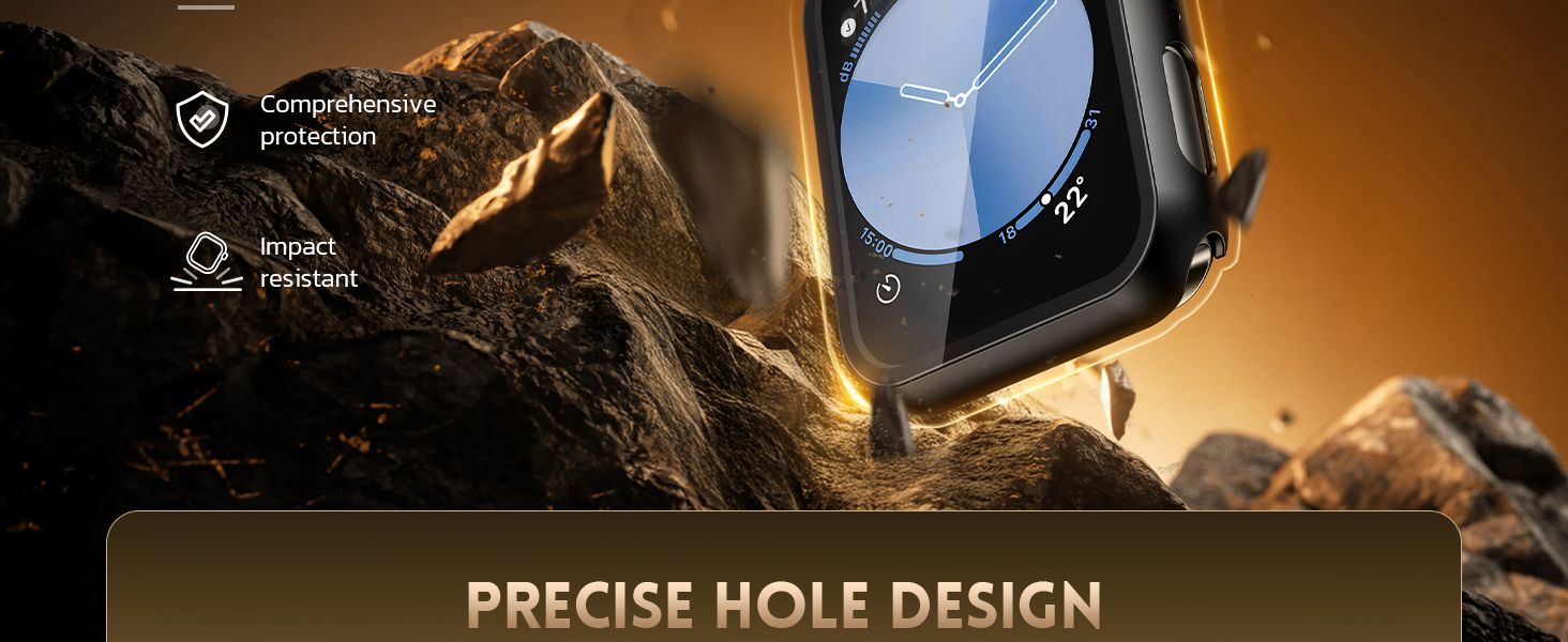 Misxi 2 Pack Hard PC Case with Tempered Glass Screen Protector Compatible with Apple Watch SE 3 SE 2 SE Series 6 5 4 40mm